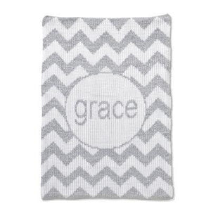 Metallic Chevron Personalized Stroller Blanket or Baby Blanket-Blankets-Jack and Jill Boutique