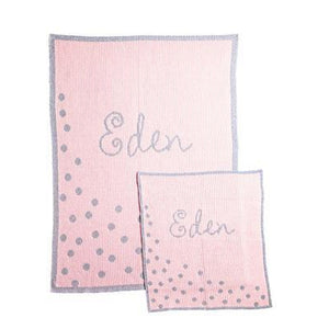 Metallic Sprinkled Dots Personalized Stroller Blanket or Baby Blanket-Blankets-Jack and Jill Boutique