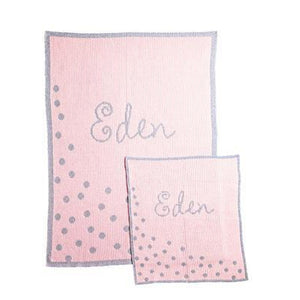 Metallic Sprinkled Dots Personalized Stroller Blanket or Baby Blanket-Blankets-Jack and Jill Boutique