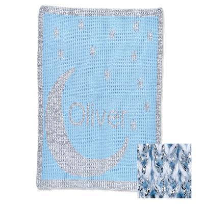 Metallic Moon & Stars Stroller Blanket or Baby Blanket-Blankets-Jack and Jill Boutique