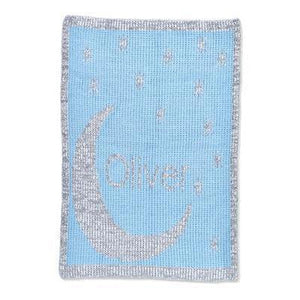Metallic Moon & Stars Stroller Blanket or Baby Blanket-Blankets-Jack and Jill Boutique