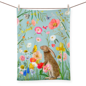 Springtime Friends - Bun And Bird Tea Towels-Tea Towels-Jack and Jill Boutique