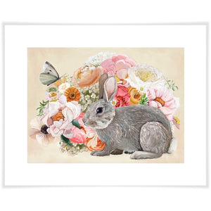 Springtime Bunny Cottontail Art Prints-Art Prints-12.5x10.5-Unframed-Jack and Jill Boutique