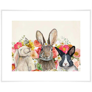 Springtime Bunny Pals Art Prints-Art Prints-12.5x10.5-Unframed-Jack and Jill Boutique