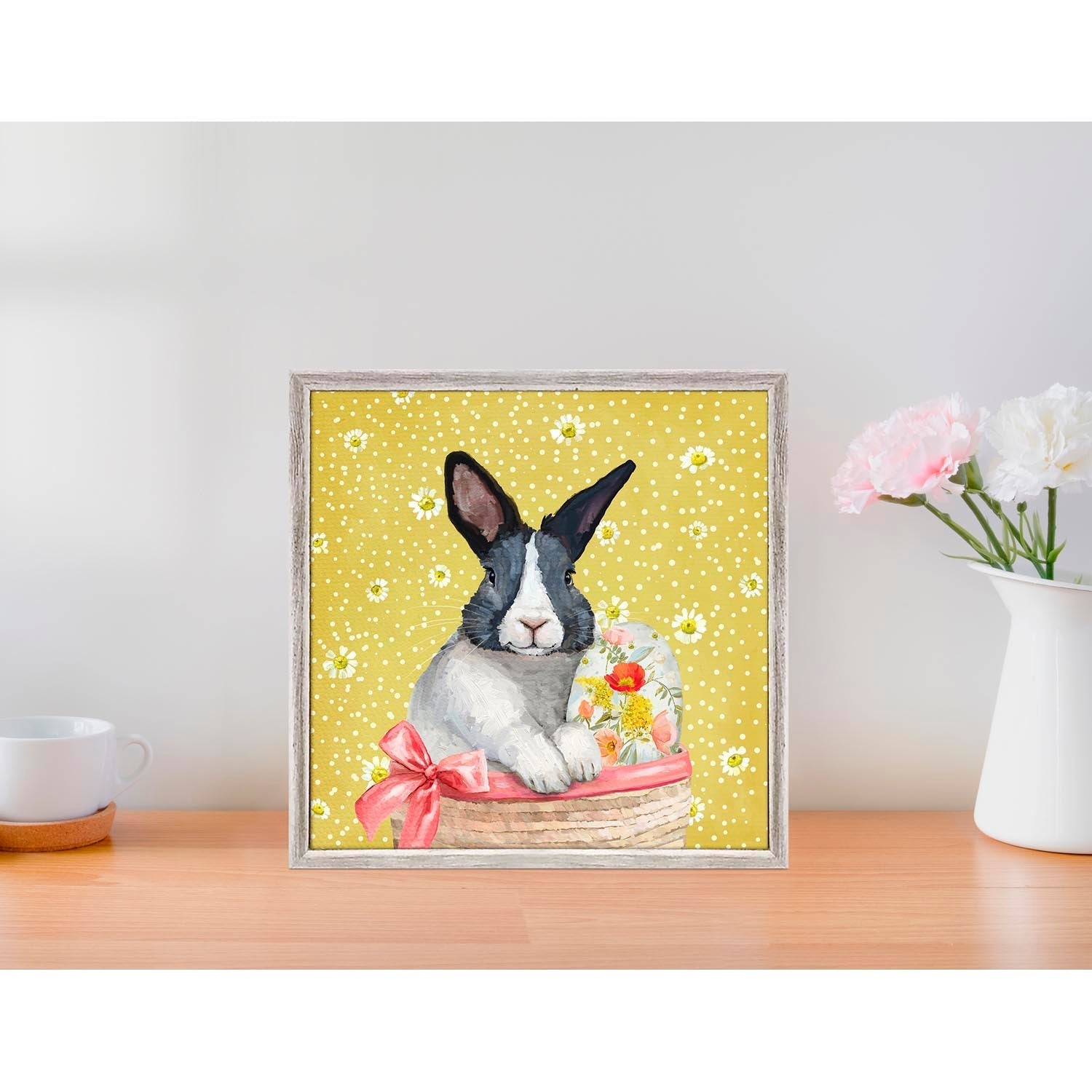Black And White Bun Mini Framed Canvas-Mini Framed Canvas-Jack and Jill Boutique