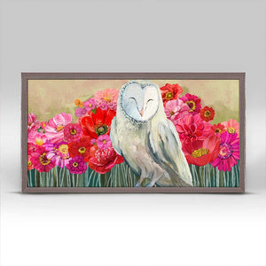 Daytime Owl Mini Framed Canvas-Mini Framed Canvas-Jack and Jill Boutique