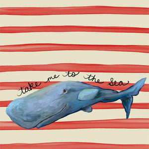 Take Me To The Sea Whale Canvas Wall Art-Canvas Wall Art-10x10-Jack and Jill Boutique