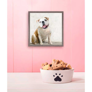 Good Boy Bulldog Mini Framed Canvas-Mini Framed Canvas-Jack and Jill Boutique