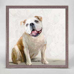 Good Boy Bulldog Mini Framed Canvas-Mini Framed Canvas-Jack and Jill Boutique