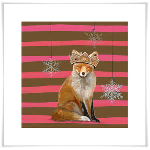 Holiday - Gingerbread Fox Art Prints-Art Prints-11.5x11.5-Unframed-Jack and Jill Boutique