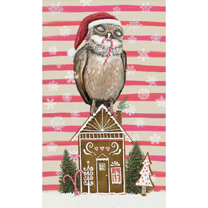 Holiday - Gingerbread Owl Canvas Wall Art-Canvas Wall Art-12x20-Jack and Jill Boutique