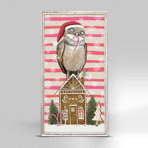 Holiday - Gingerbread Owl Mini Framed Canvas-Mini Framed Canvas-Jack and Jill Boutique