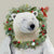 Holiday - Polar Bear Wreath Canvas Wall Art-Canvas Wall Art-10x10-Jack and Jill Boutique