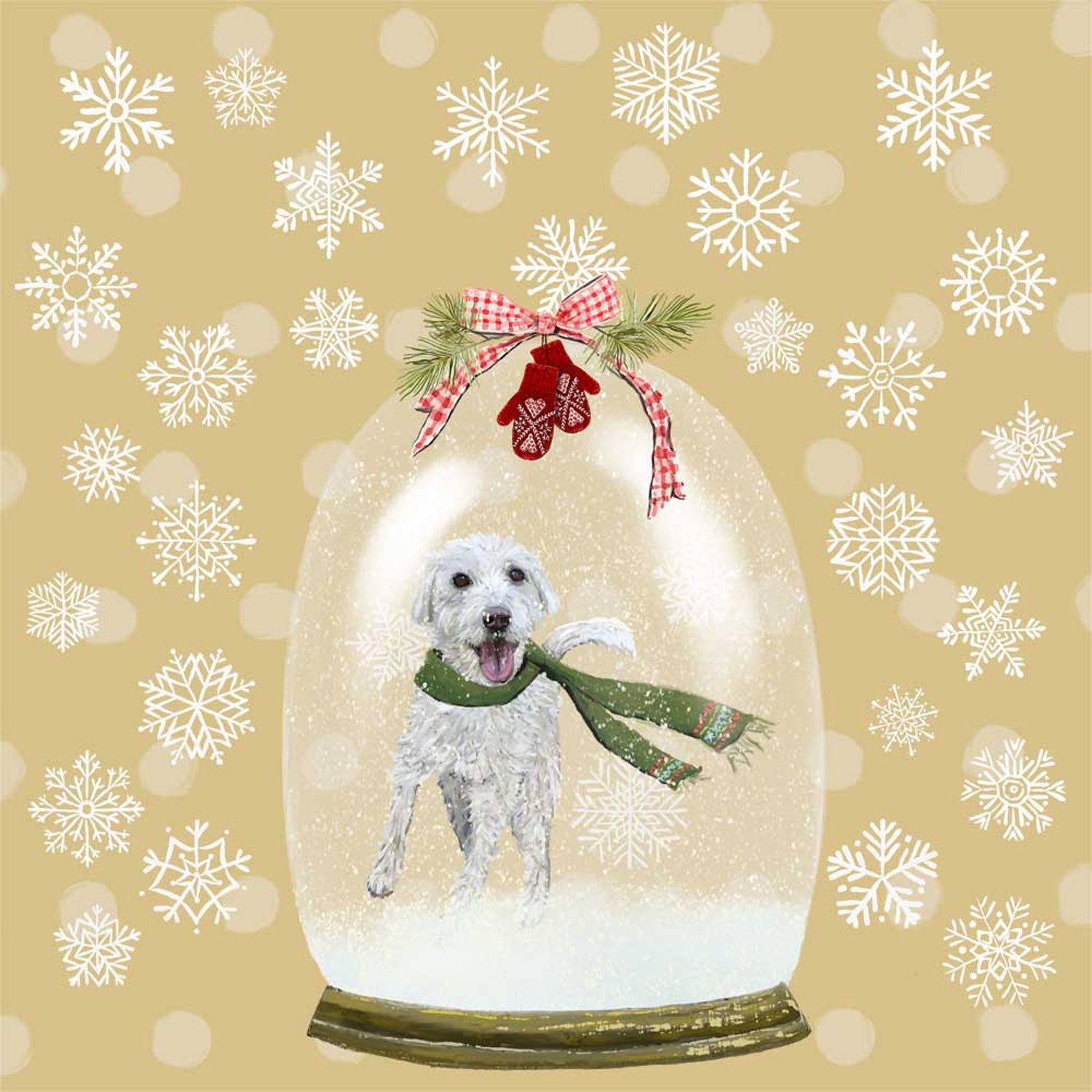 Holiday - Snow Globe - Labradoodle Canvas Wall Art-Canvas Wall Art-10x10-Jack and Jill Boutique