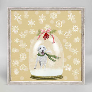 Holiday - Snow Globe - Labradoodle Mini Framed Canvas-Mini Framed Canvas-Jack and Jill Boutique