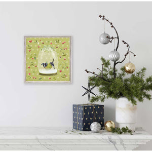 Holiday - Snow Globe - Black And White Dog Mini Framed Canvas-Mini Framed Canvas-Jack and Jill Boutique
