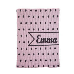 Pint-sized Polka Dots & Name Banner Stroller Blanket or Baby Blanket-Blankets-Jack and Jill Boutique