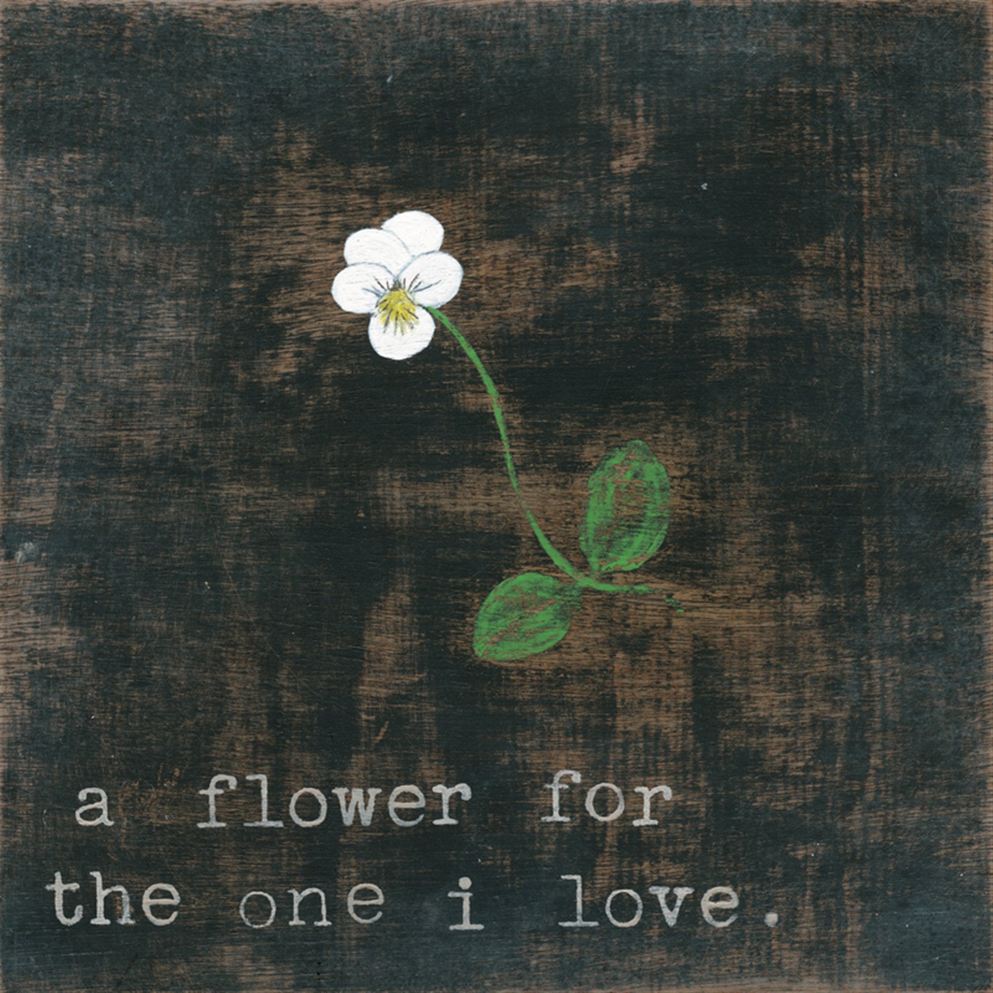 Art Print - Little White Flower For The One I Love-Art Print-12" x 12"-Gallery Wrap-Jack and Jill Boutique