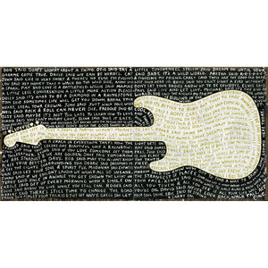 Art Print - Legends* Chartreuse - Guitar Gallery Wrap Panels-Art Print-46" x 23"-Black-Jack and Jill Boutique
