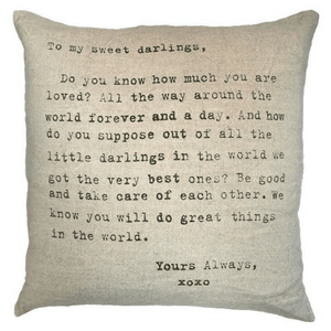 To My Sweet Darlings Pillow-Pillow-Jack and Jill Boutique