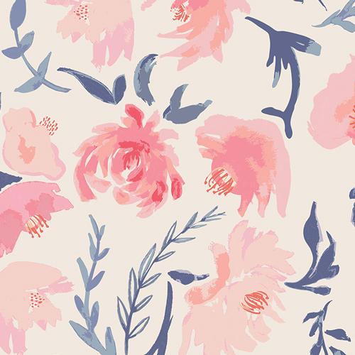 Wonderful Things Aquarelle Floral Rosewater Fabric by the Yard | 100% Cotton-Fabric-Jack and Jill Boutique