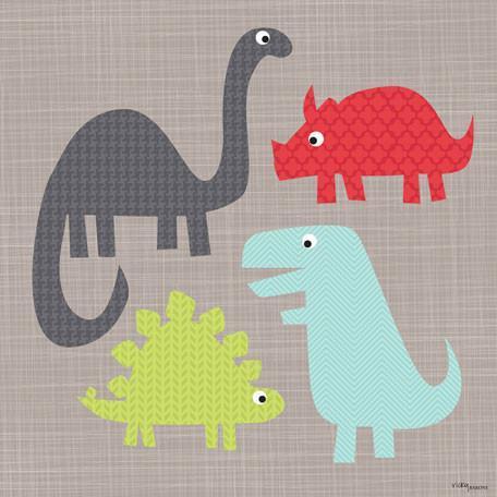 A Gathering of Dinosaurs | Canvas Wall Art-Canvas Wall Art-Jack and Jill Boutique
