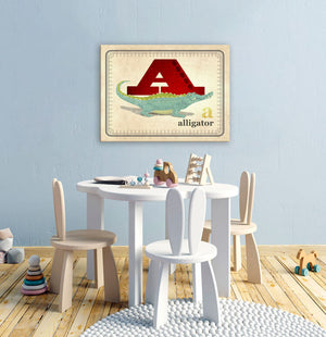 A is for Alligator Wall Art-Wall Art-Jack and Jill Boutique
