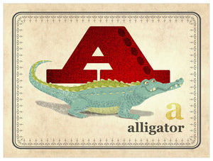 A is for Alligator Wall Art-Wall Art-Jack and Jill Boutique