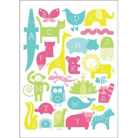 ABC Animalia - Pinks | Canvas Wall Art-Canvas Wall Art-Jack and Jill Boutique