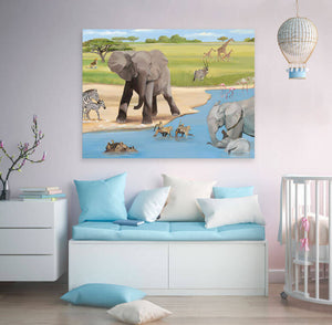 African Safari Wall Art-Wall Art-40x30 Canvas-Jack and Jill Boutique