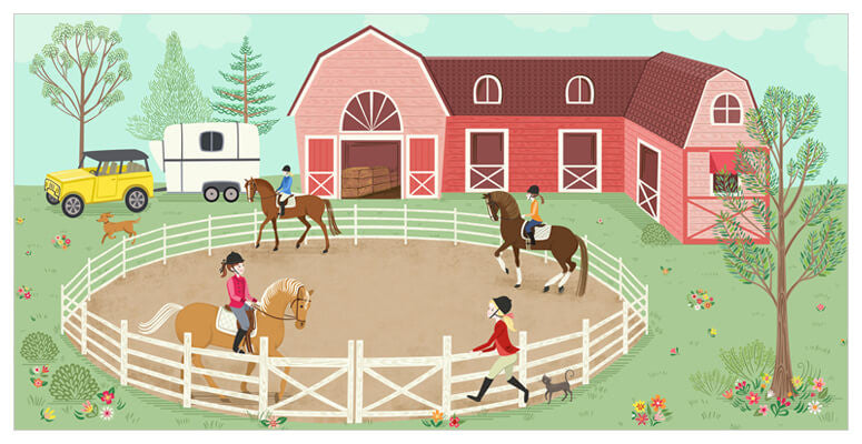 Afternoon At The Stables Wall Art-Wall Art-Jack and Jill Boutique