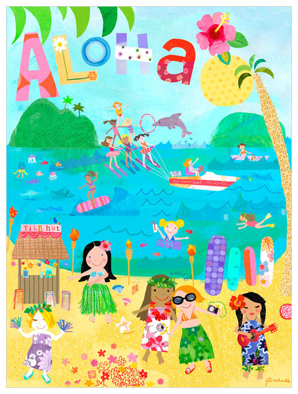 Aloha Girls Wall Art-Wall Art-Jack and Jill Boutique