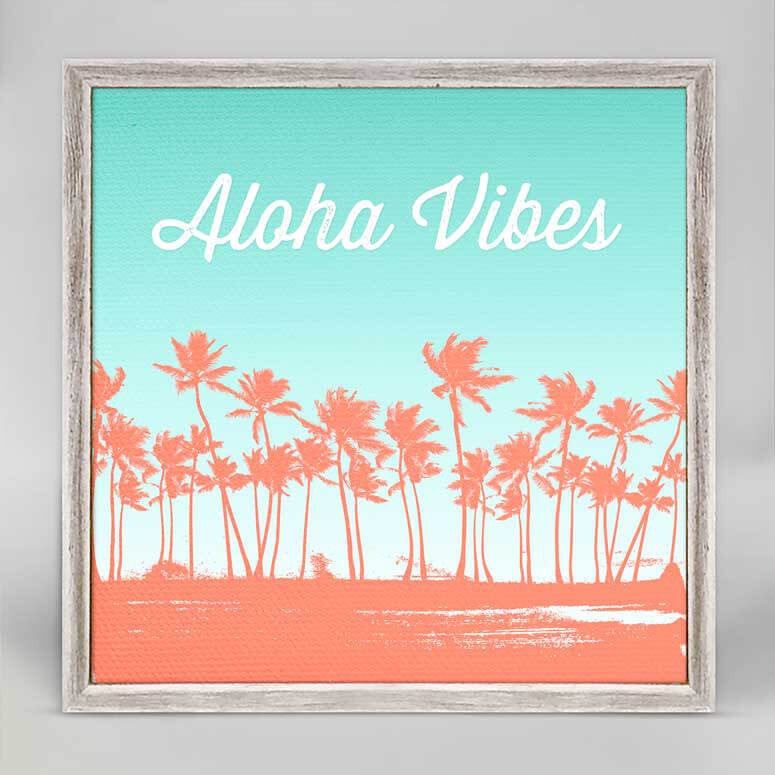 Aloha Vibes - Mini Framed Canvas-Mini Framed Canvas-Jack and Jill Boutique