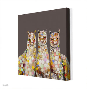 Alpaca Trio - Pewter Wall Art-Wall Art-Jack and Jill Boutique
