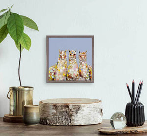 Alpaca Trio - Mini Framed Canvas-Mini Framed Canvas-Jack and Jill Boutique