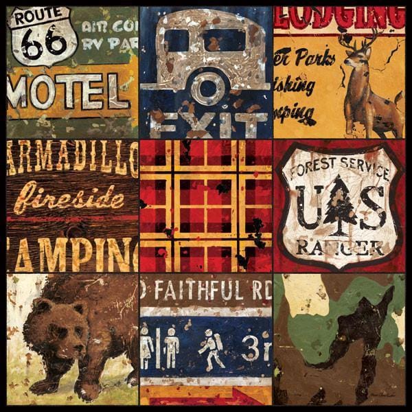 American Adventure Collage | American Adventure Art Collection | Canvas Art Prints-Canvas Wall Art-Jack and Jill Boutique
