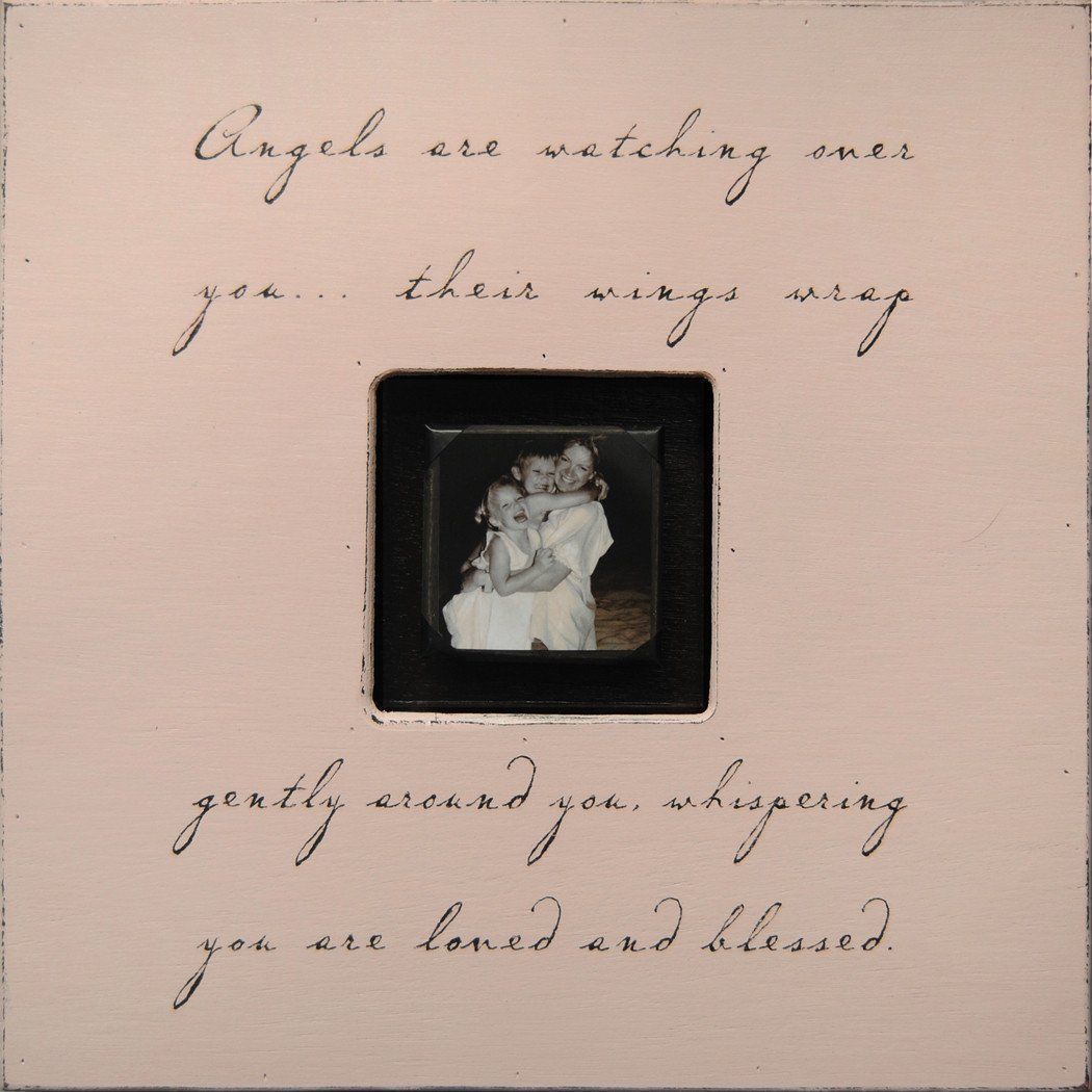 Handmade Wood Photobox with quote "Angels are Watching"-Photoboxes-Jack and Jill Boutique
