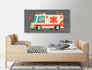 Animal Drivers - Ambulance Wall Art-Wall Art-Jack and Jill Boutique