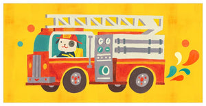 Animal Drivers - Fire Truck Wall Art-Wall Art-Jack and Jill Boutique