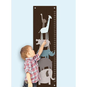 Animal Pile Up - Teal Growth Charts-Growth Charts-Jack and Jill Boutique