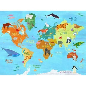 Animals Around The World | Canvas Wall Art-Canvas Wall Art-Jack and Jill Boutique
