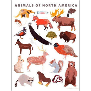 Animals of North America | Canvas Wall Art-Canvas Wall Art-Jack and Jill Boutique