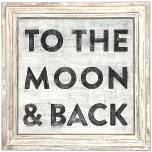 ART PRINT - To the Moon and Back-Art Print-3 x 3 Ft-White Wash Frame-Jack and Jill Boutique