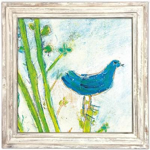 ART PRINT - BLUE BIRD RIGHT-Art Print-Jack and Jill Boutique
