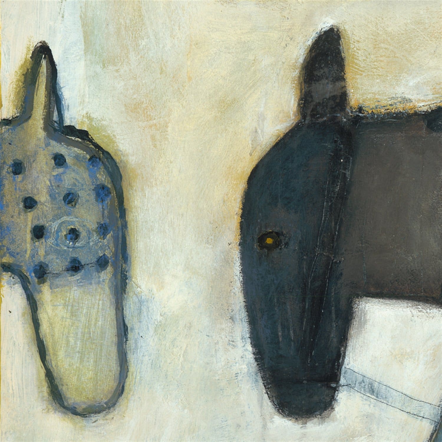 Art Print - Two Horse Heads-Art Print-12" x 12"-Gallery Wrap-Jack and Jill Boutique