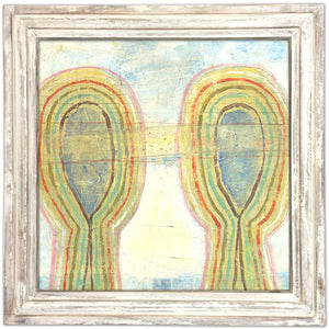 Art Print - Two Heads-Art Print-36" x 36"-White Wash-Jack and Jill Boutique