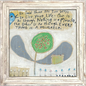 Art Print - Two Ways To Live-Art Print-36" x 36"-Whitewash Frame-Jack and Jill Boutique