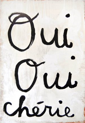 ART PRINT - OUI OUI CHÉRIE-Art Print-Grey Wood Frame-Jack and Jill Boutique