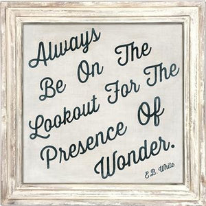 ART PRINT - Always Be On The Look Out-Art Print-White Wash - 36" x 36"-Jack and Jill Boutique