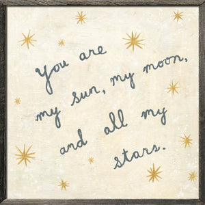 Art Print - My Sun, My Moon-Art Print-24" x 24"-Grey Wood Frame-Jack and Jill Boutique